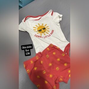 Okie Dokie Red and White Sunny Little Dude Set